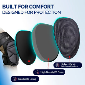 FEATOL knee pads with non-slip straps stay in place