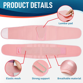 Unisex FEATOL back support suitable for women and men.