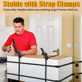 Feekoon belt clamp with 4 corner blocks ensures precise 90-degree frames.