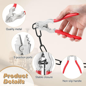 Ergonomic red-handle Feekoon pliers supporting comfortable long-use during lighting projects.