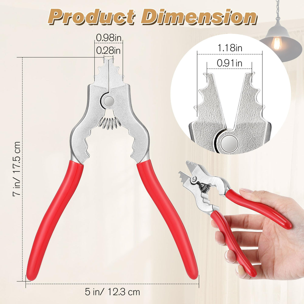 Feekoon chain pliers opening and closing links smoothly for quick installations.