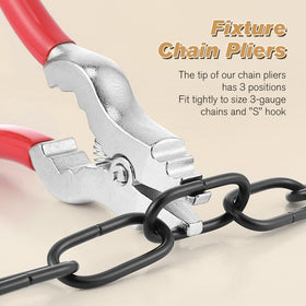 Feekoon 3-position tip aligning with 3-gauge chains and S-hooks for secure adjustments.