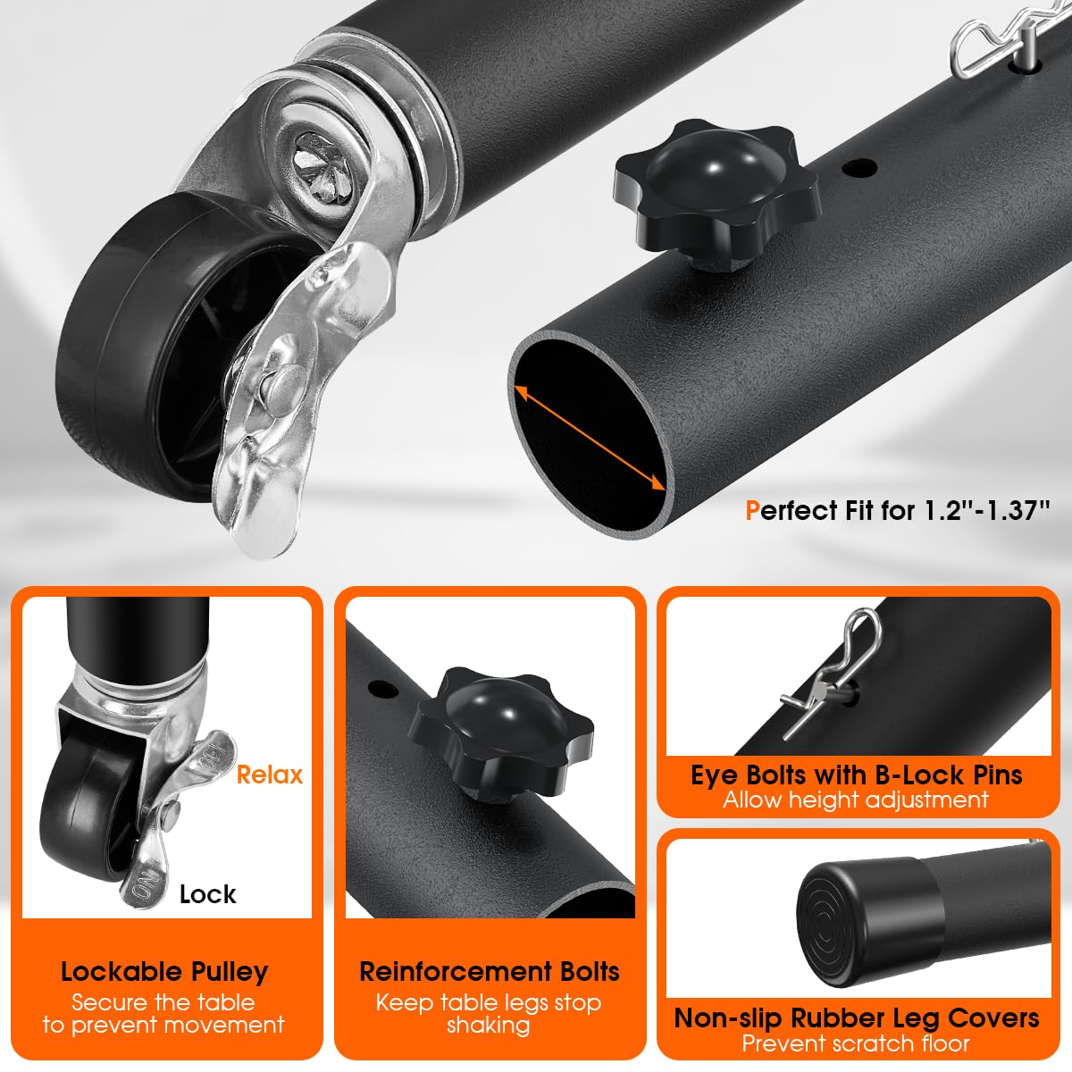 Feeloco detachable locking casters allow stationary or mobile use