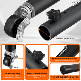 Feeloco detachable locking casters allow stationary or mobile use