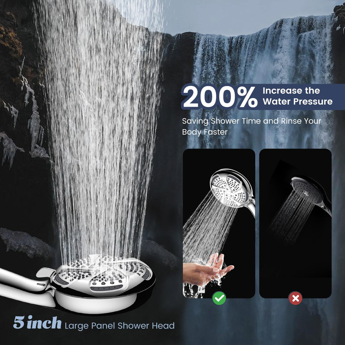 FEELSO seven spray modes for customizable shower experiences