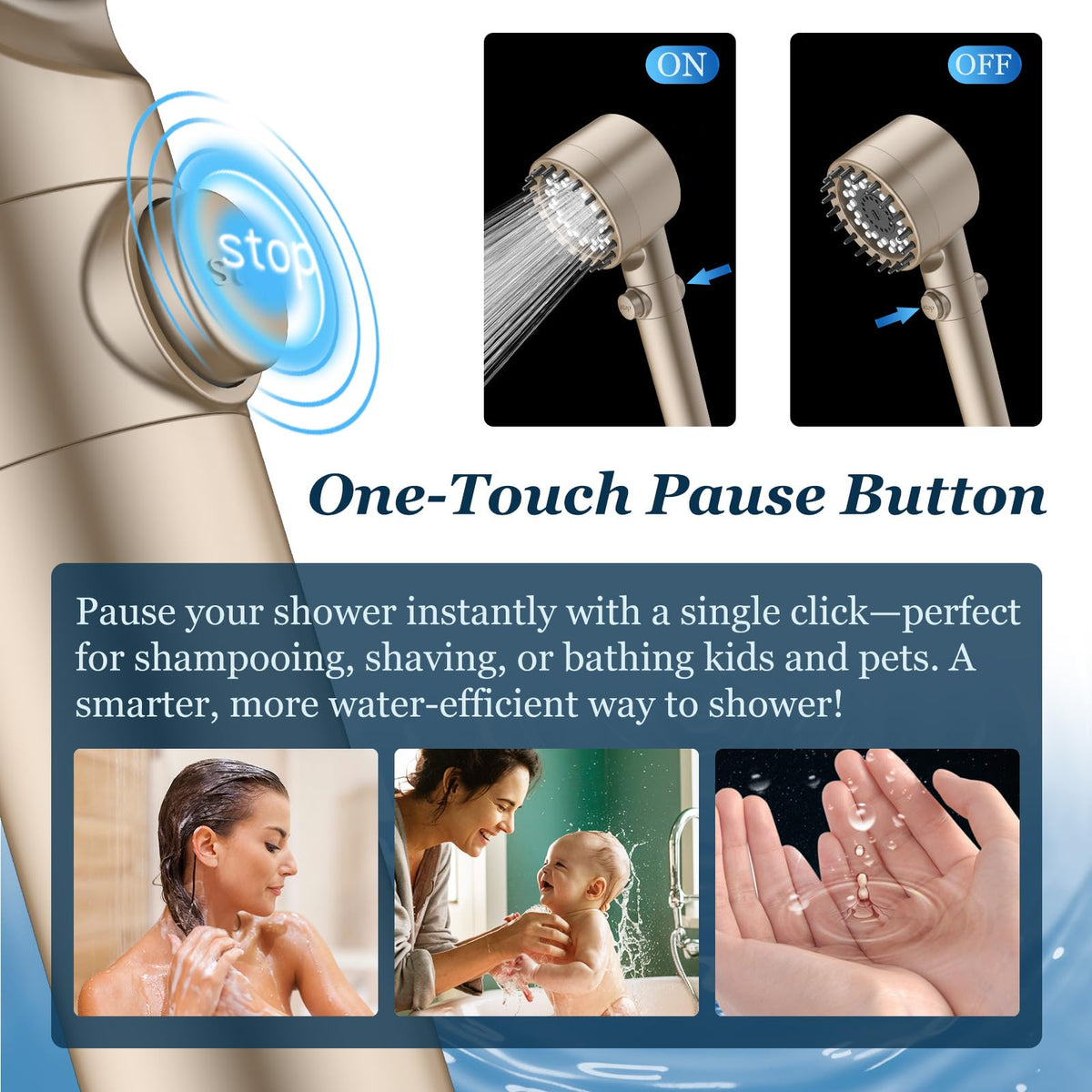 FEELSO anti-clog silicone nozzles resist mineral buildup for consistent flow.