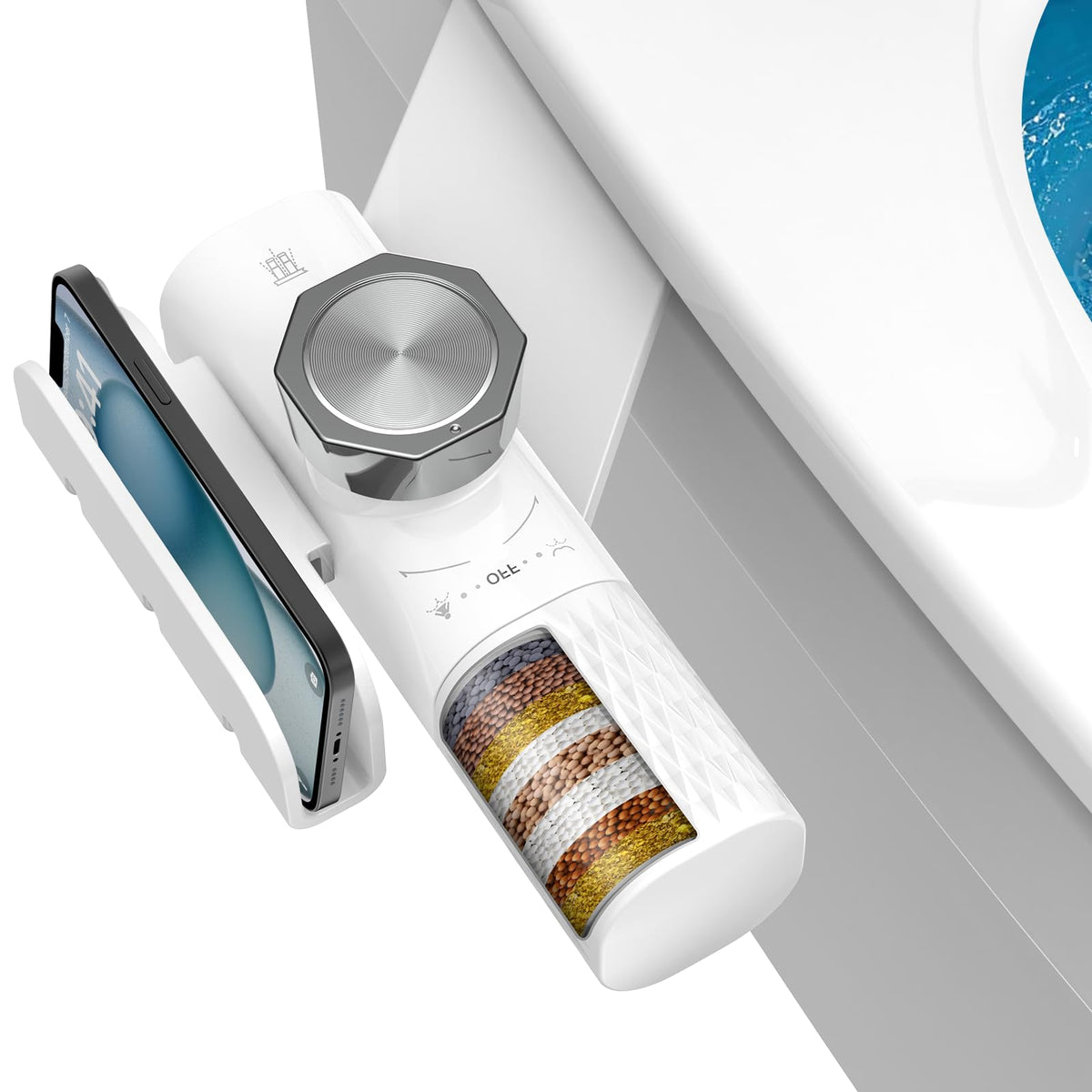 FEELSO bidet attachment with filtration for cleaner water and gentle wash.