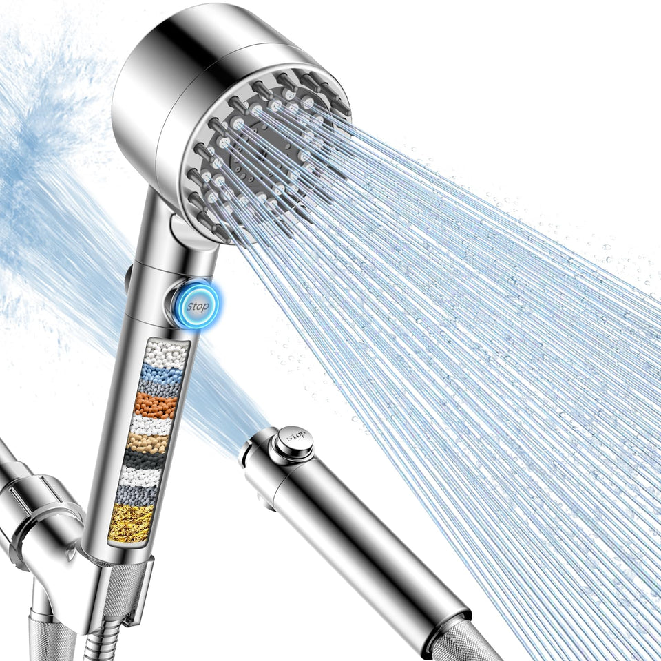 FEELSO filtered shower head handheld for easy rinsing and reach