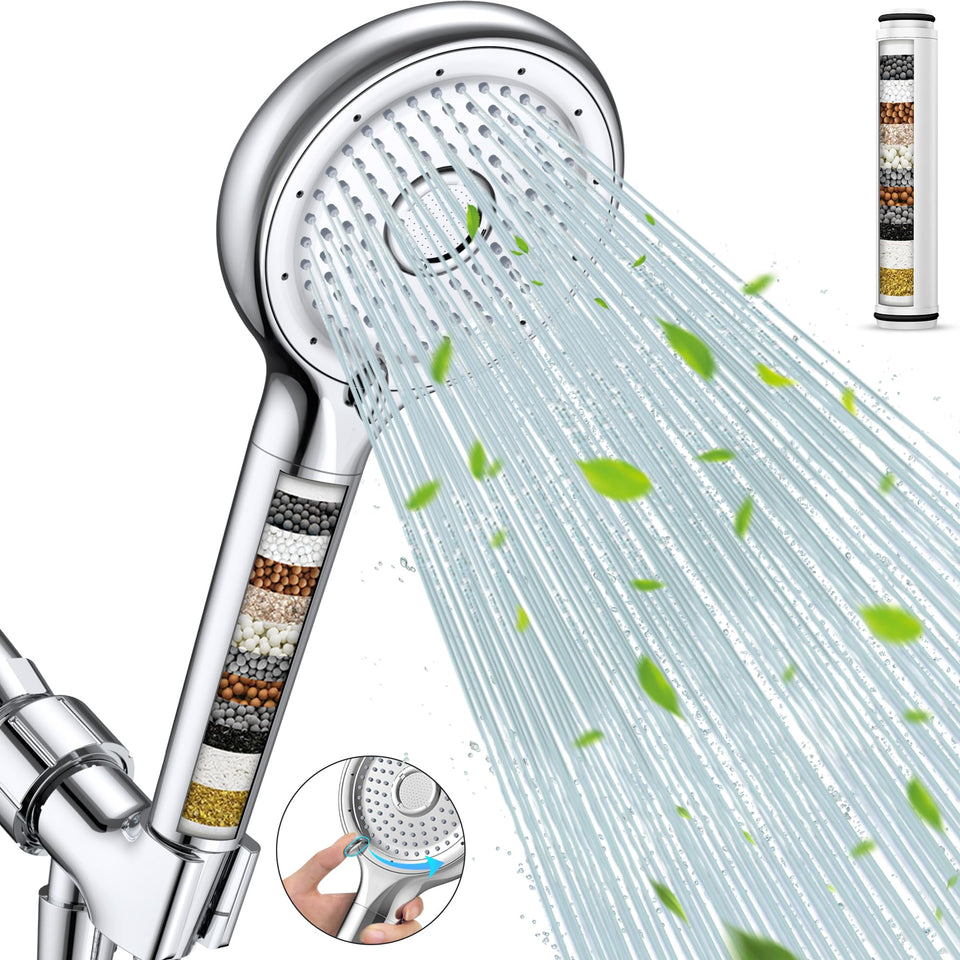 FEELSO filtered shower head handheld for a spa-like rinse