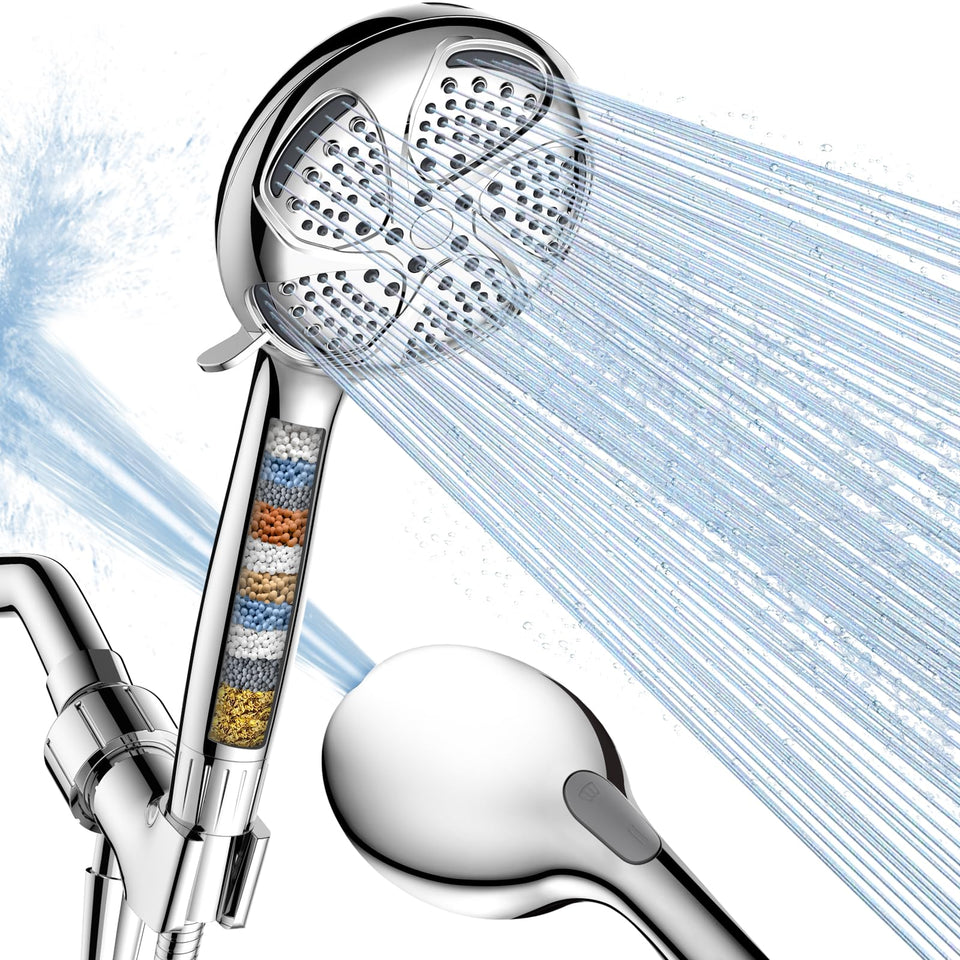 FEELSO filtered shower head handheld reduces chlorine for softer skin and hair care