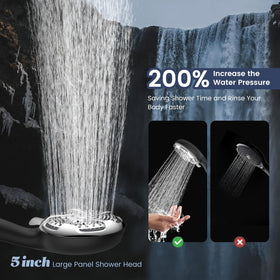 FEELSO filtered shower head in massage mode for relaxed muscle relief