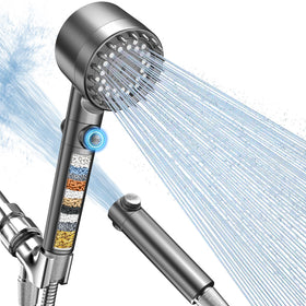 Feelso filtered showerhead handheld high-pressure spray for a refreshing shower.