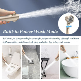 FEELSO four spray modes: Rainfall, Mist, Mix, and Power Wash.