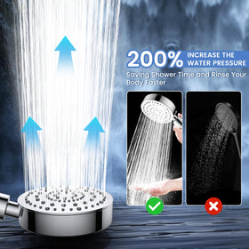 Feelso high-pressure spray with water-saving mode for quicker rinses.