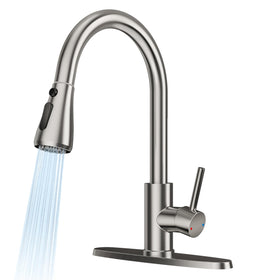 FEELSO pull-down kitchen faucet with sprayer for versatile cleaning tasks