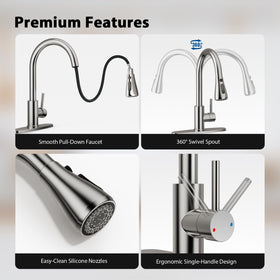 FEELSO faucet with three spray modes for various tasks