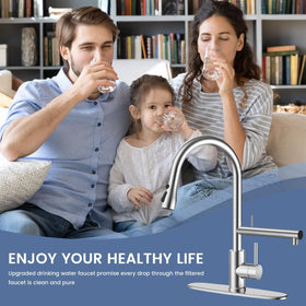 FEELSO dual water outlets provide convenient filtered and standard water