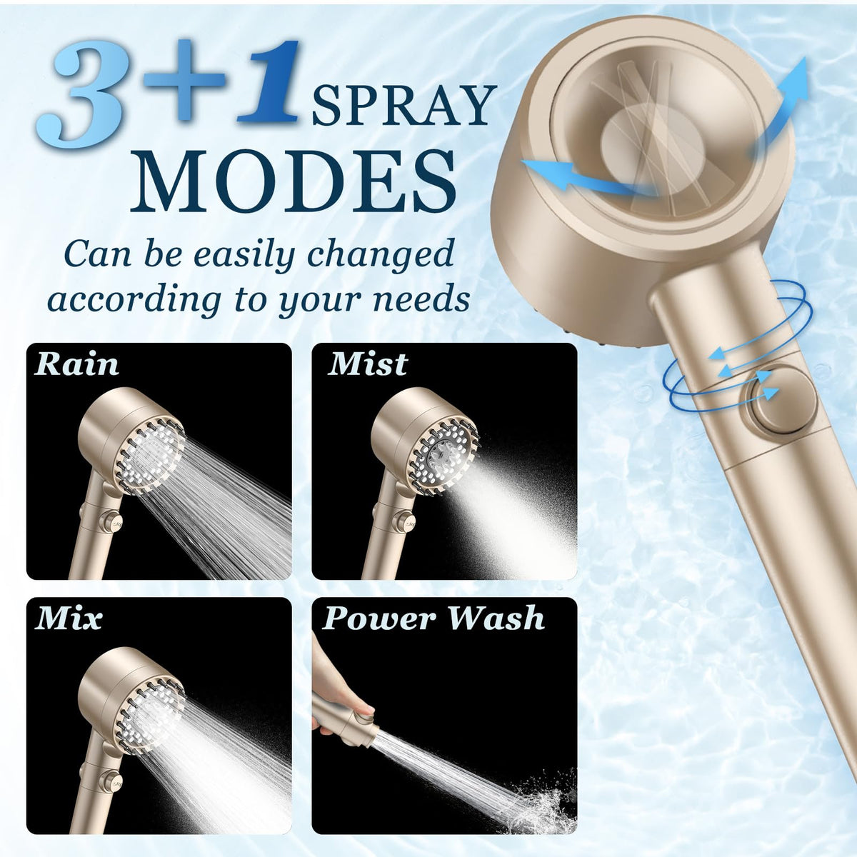FEELSO one-click pause button on the handle for instant water control.