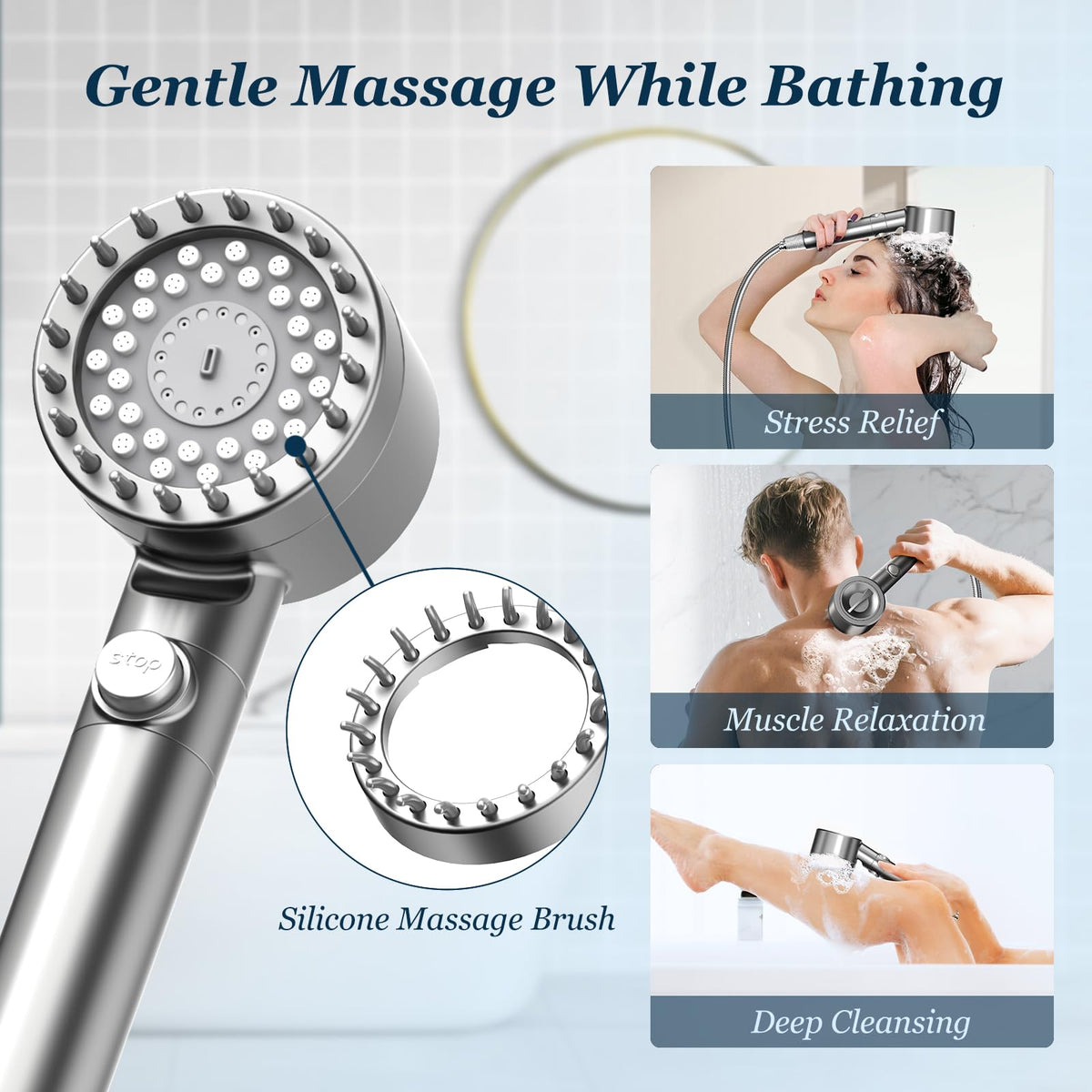 Feelso pet bath convenience with easy rinse and off control.