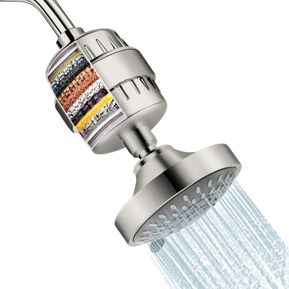 FEELSO shower head high-pressure 4-inch spray delivers powerful cleansing and even coverage