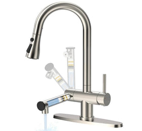 FEELSO dual water outlet design with filtered and regular water options.