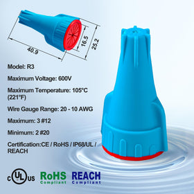 FEFURS R3 connector features double-wing grip for easy tightening