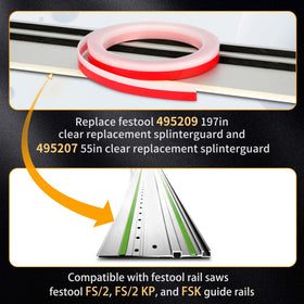 Feikeer 200-inch splinter guard length provides extended coverage on rails.