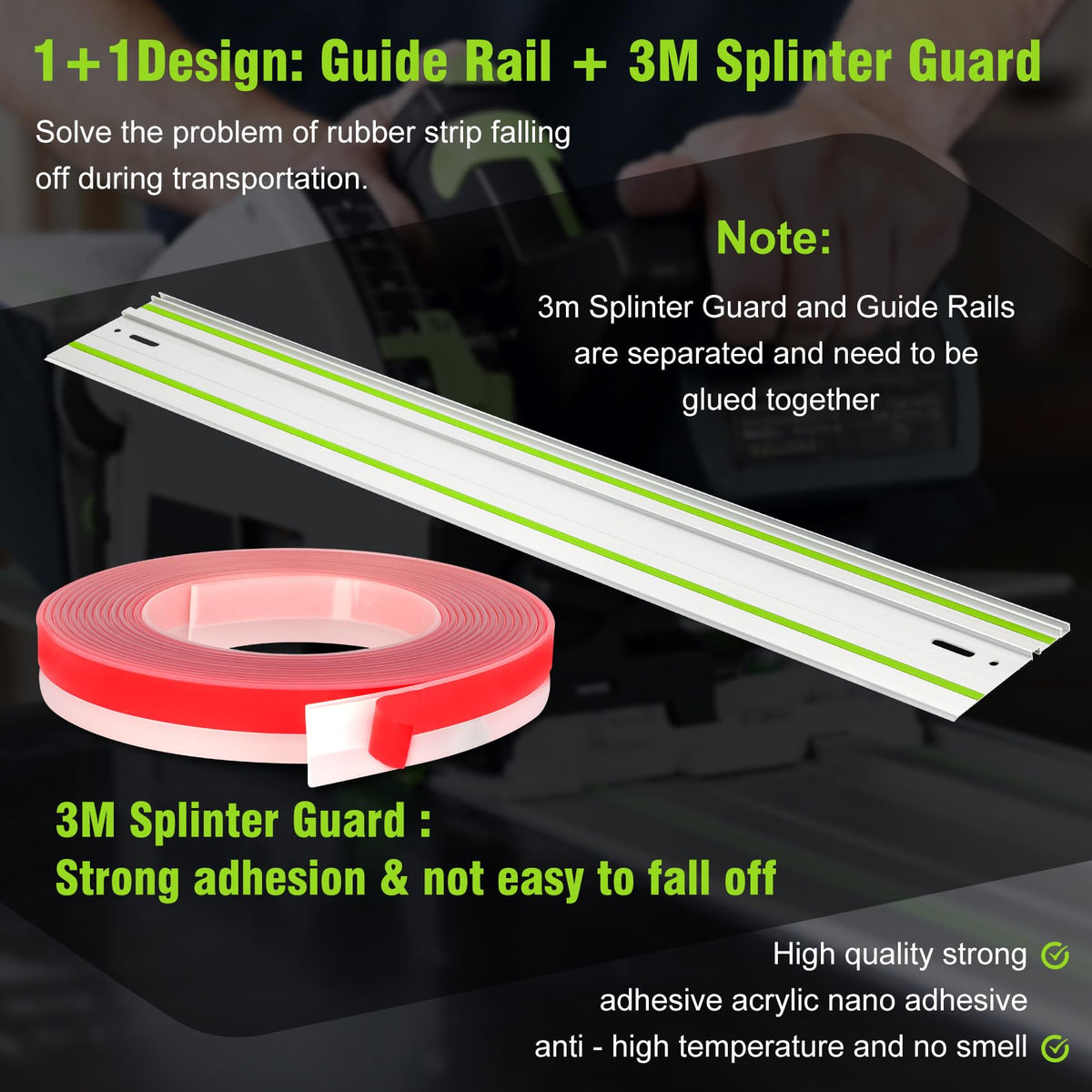 Feikeer splinter guard attachment for cleaner edges