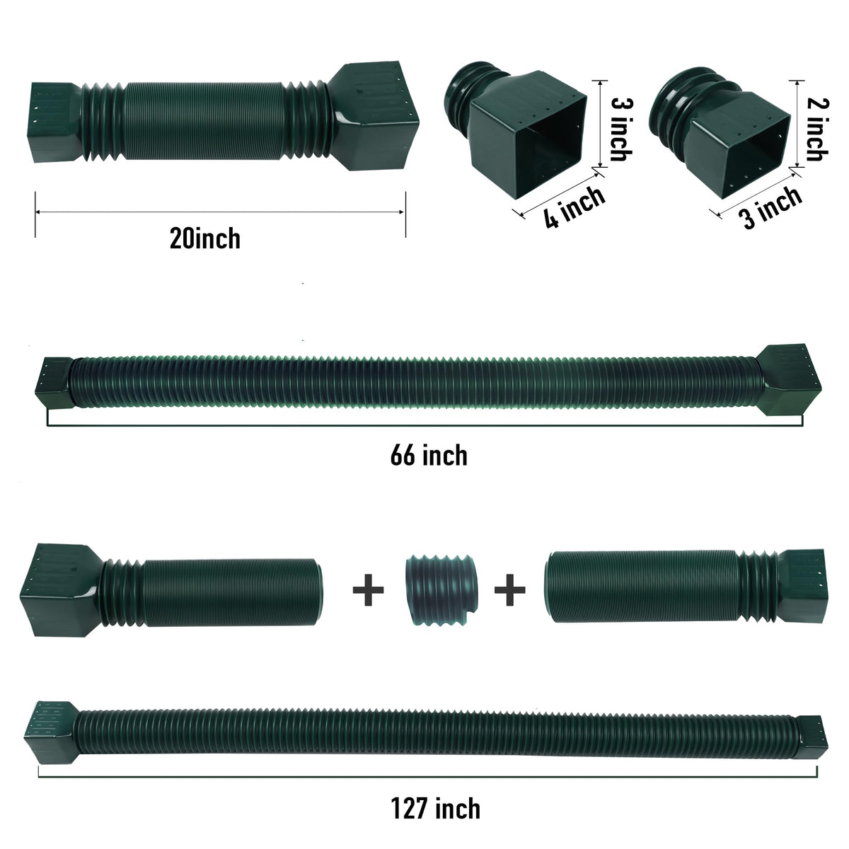 FEILAYDUN connector enables up to 127 inches when paired with another tube