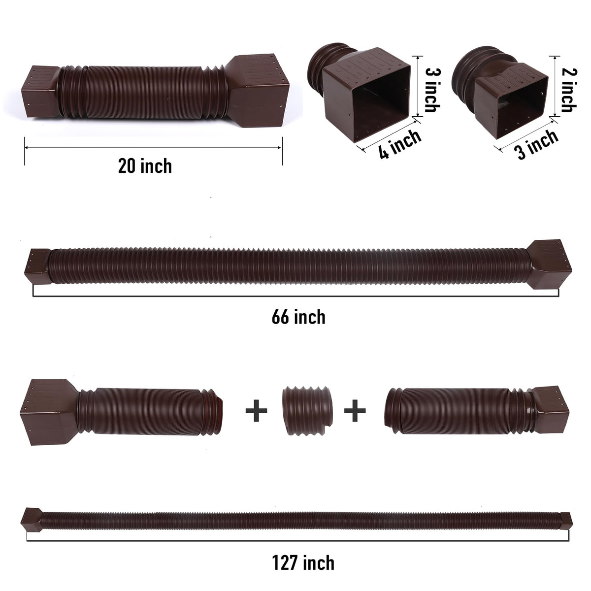 FEILAYDUN adapter and pipe assembly showing sturdy, crack-resistant materials for outdoor use
