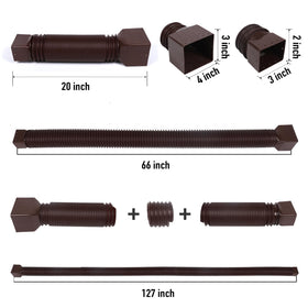 FEILAYDUN adapter and pipe assembly showing sturdy, crack-resistant materials for outdoor use