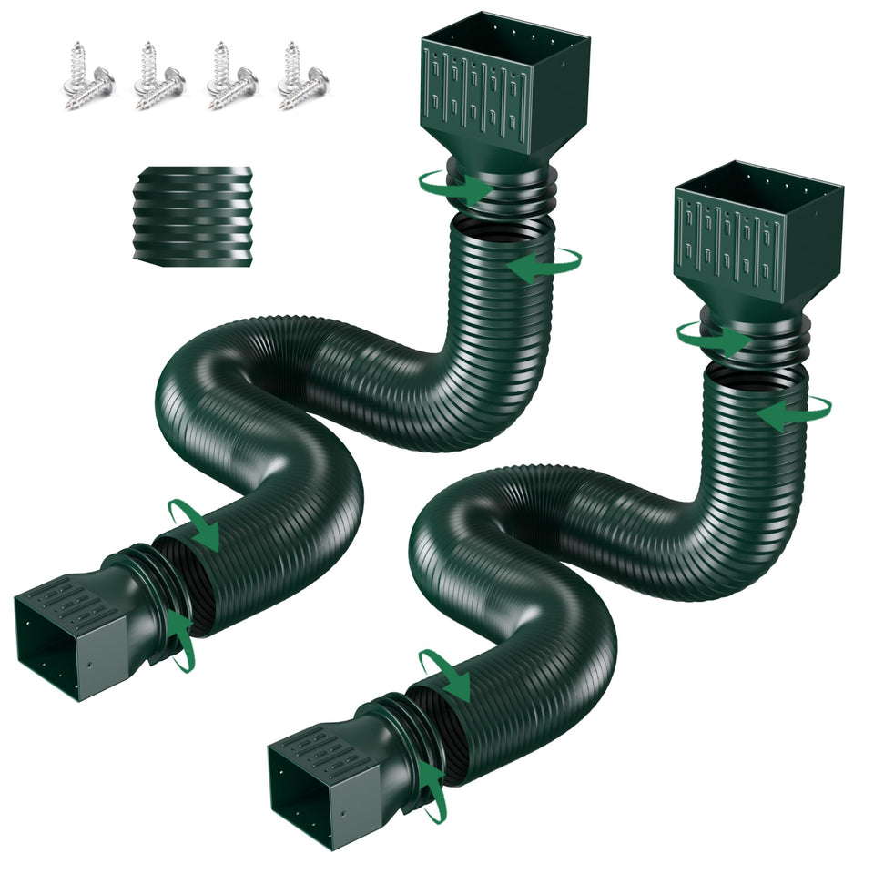 FEILAYDUN downspout extension stretches from 20 to 66 inches for flexible drainage