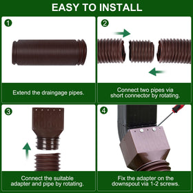FEILAYDUN brown color extension assembled for residential gutters
