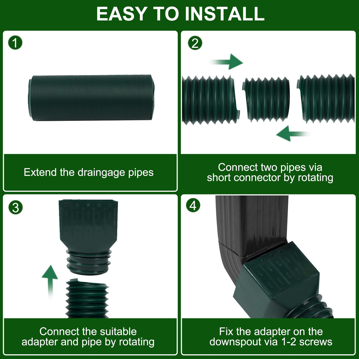 FEILAYDUN easy install without cutting for DIY gutter upgrades