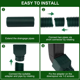 FEILAYDUN easy install without cutting for DIY gutter upgrades