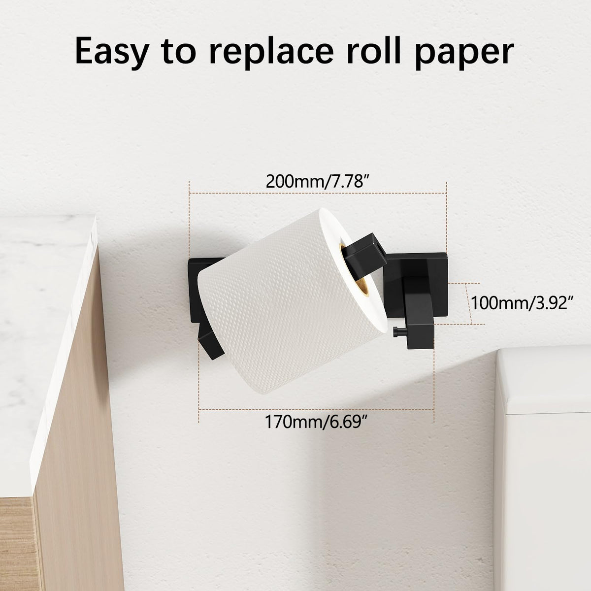 FEILERN accommodates large rolls up to 5.7 inches thick for versatility.