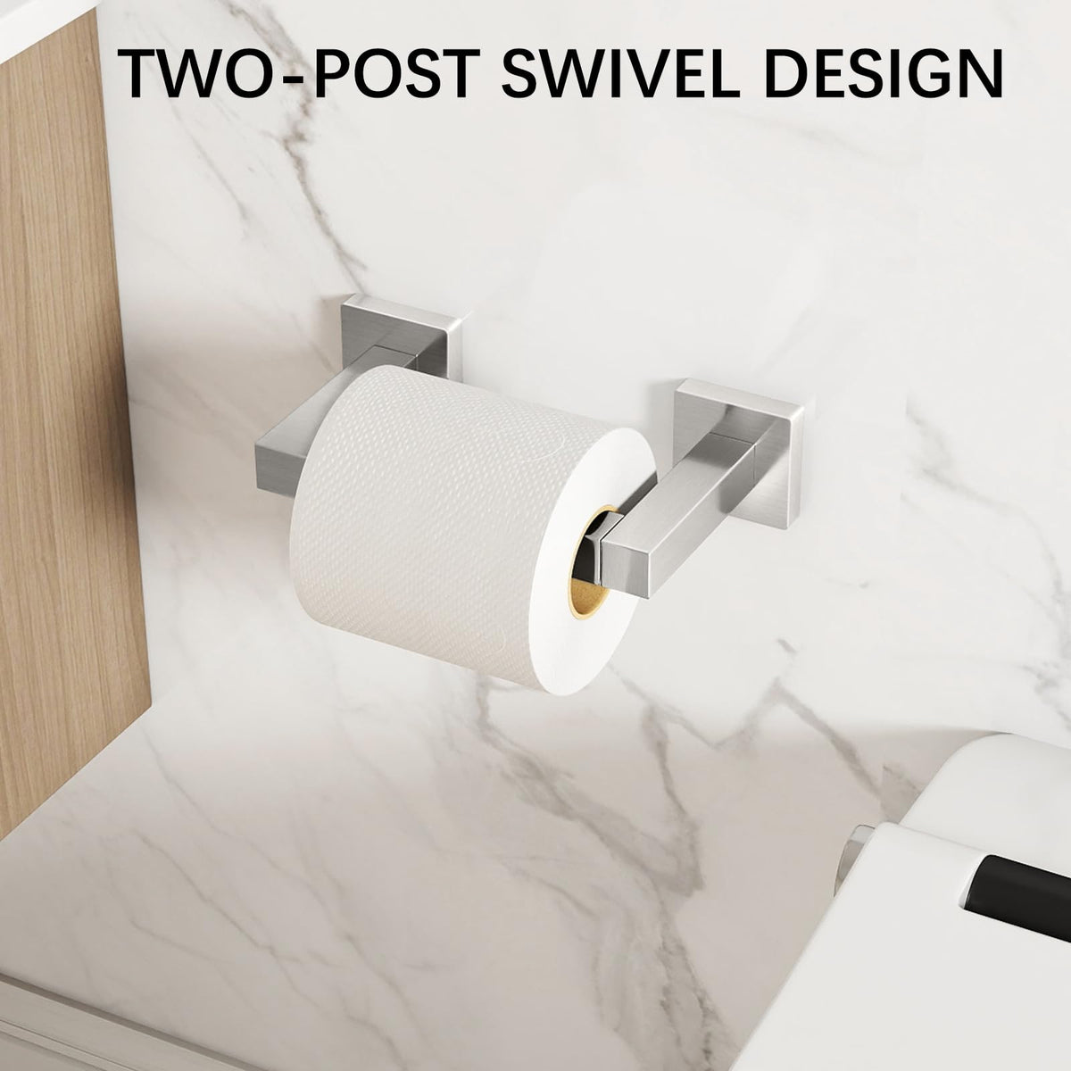 FEILERN square tissue holder pivot post keeps rolls secure and tidy