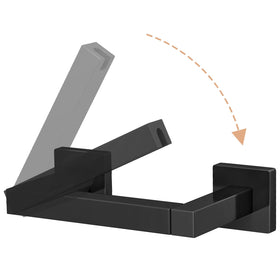 FEILERN dual-pivot wall-mounted toilet paper holder keeps rolls secure for smooth unwinding.