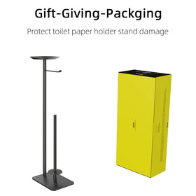 FEILERN black bathroom stand displayed in a modern bathroom