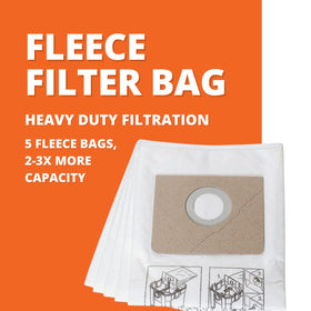 Fein nonwoven fleece filter bag provides enhanced dust filtration for cleaner air.