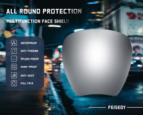 FEISEDY 360-degree shield protecting eyes from droplets and wind.