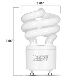 Feit Electric 13W energy-efficient bulb using less energy than incandescent equivalents.