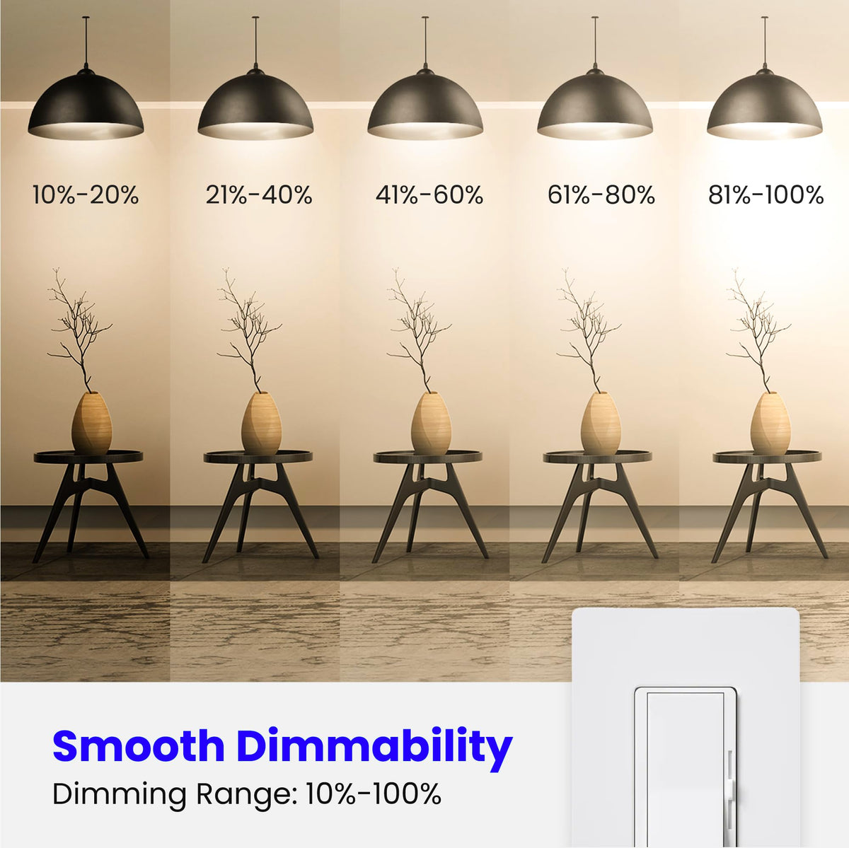 Feit Electric OM60DM 2700K soft white light creates warm, inviting rooms.