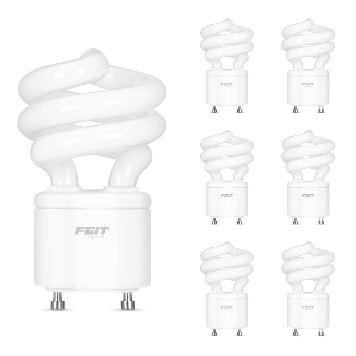 Feit Electric 60W-equivalent CFL twist bulb with GU24 base, ideal for ceiling fans.