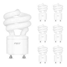 Feit Electric 60W-equivalent CFL twist bulb with GU24 base, ideal for ceiling fans.