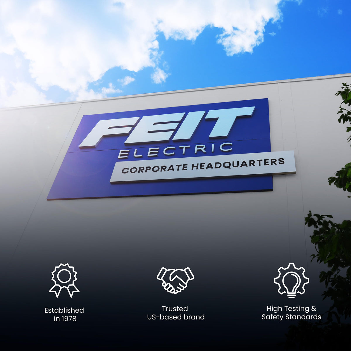 Feit Electric A19 LED bulb damp-rated for versatile room use.