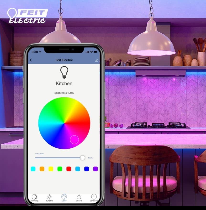 Feit Electric A19 Smart LED Bulb controlled by app and voice