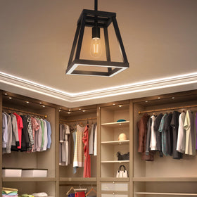 Feit Electric amber glass LED bulb emphasizing retro decor and energy efficiency.