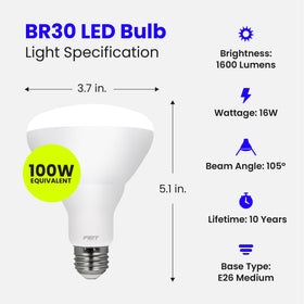 Feit Electric BR30 1400 lumens brightness suitable for recessed lighting