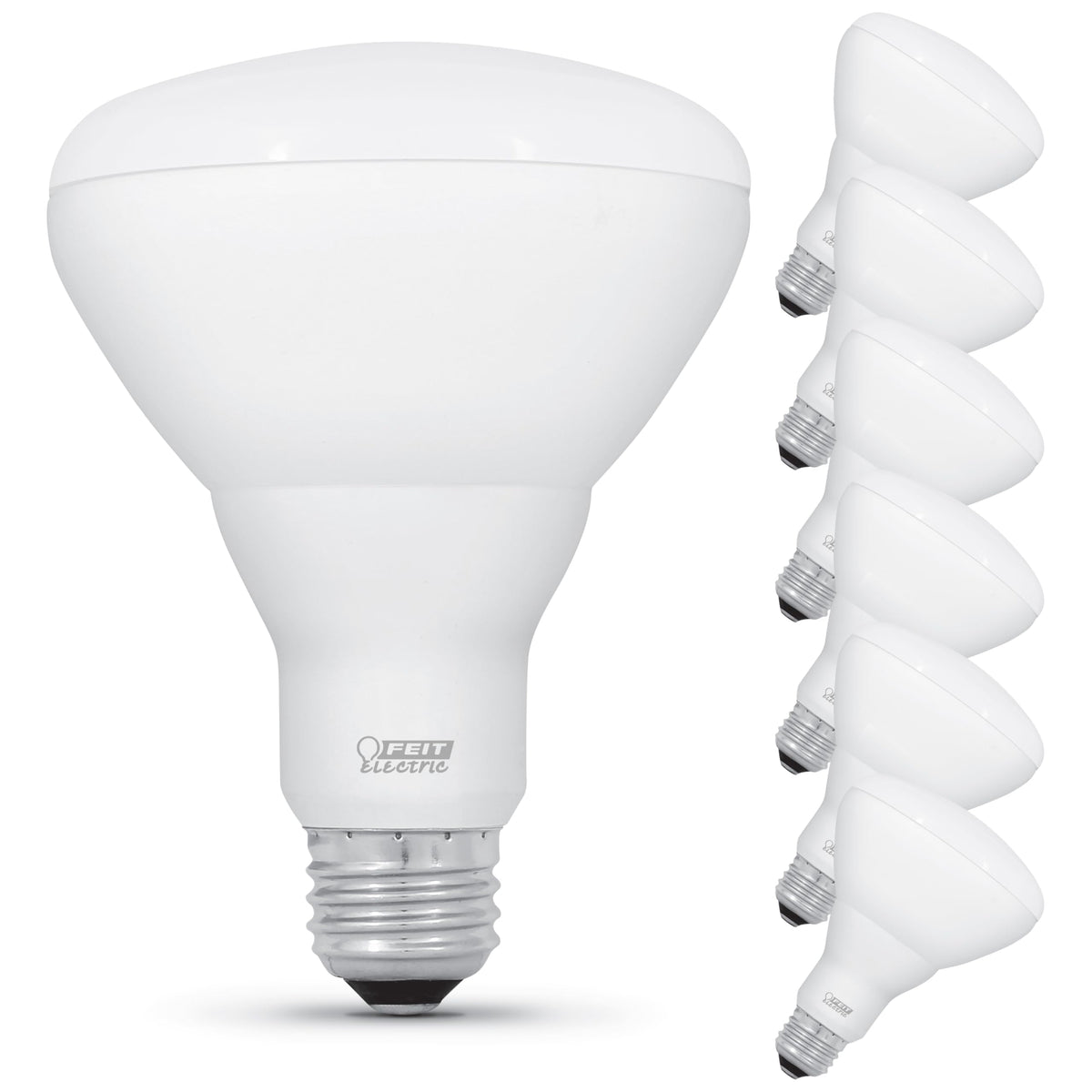 Feit Electric BR30 LED bulb provides 650 lumens for efficient illumination.